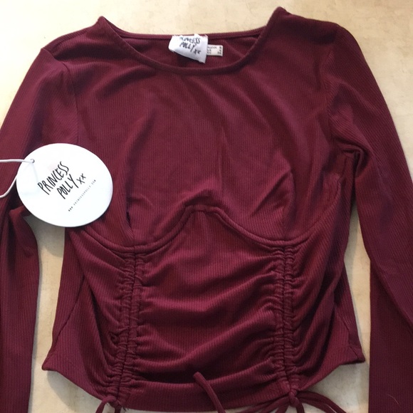 Princess Polly stormi top red adjustable - Picture 4 of 7